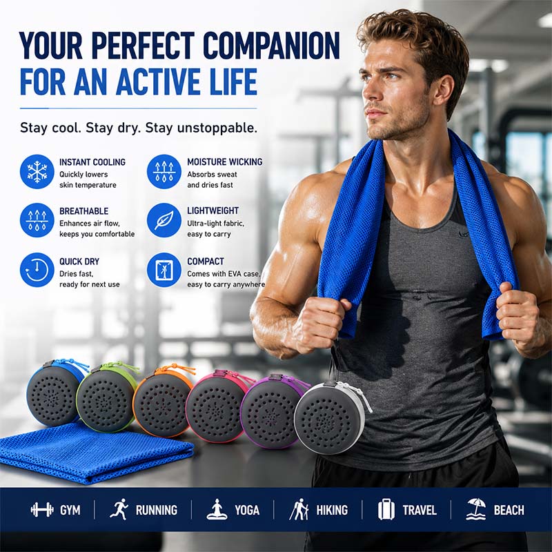 Instant Cooling Towel with EVA - огляд і ціна Crossfit Yoga