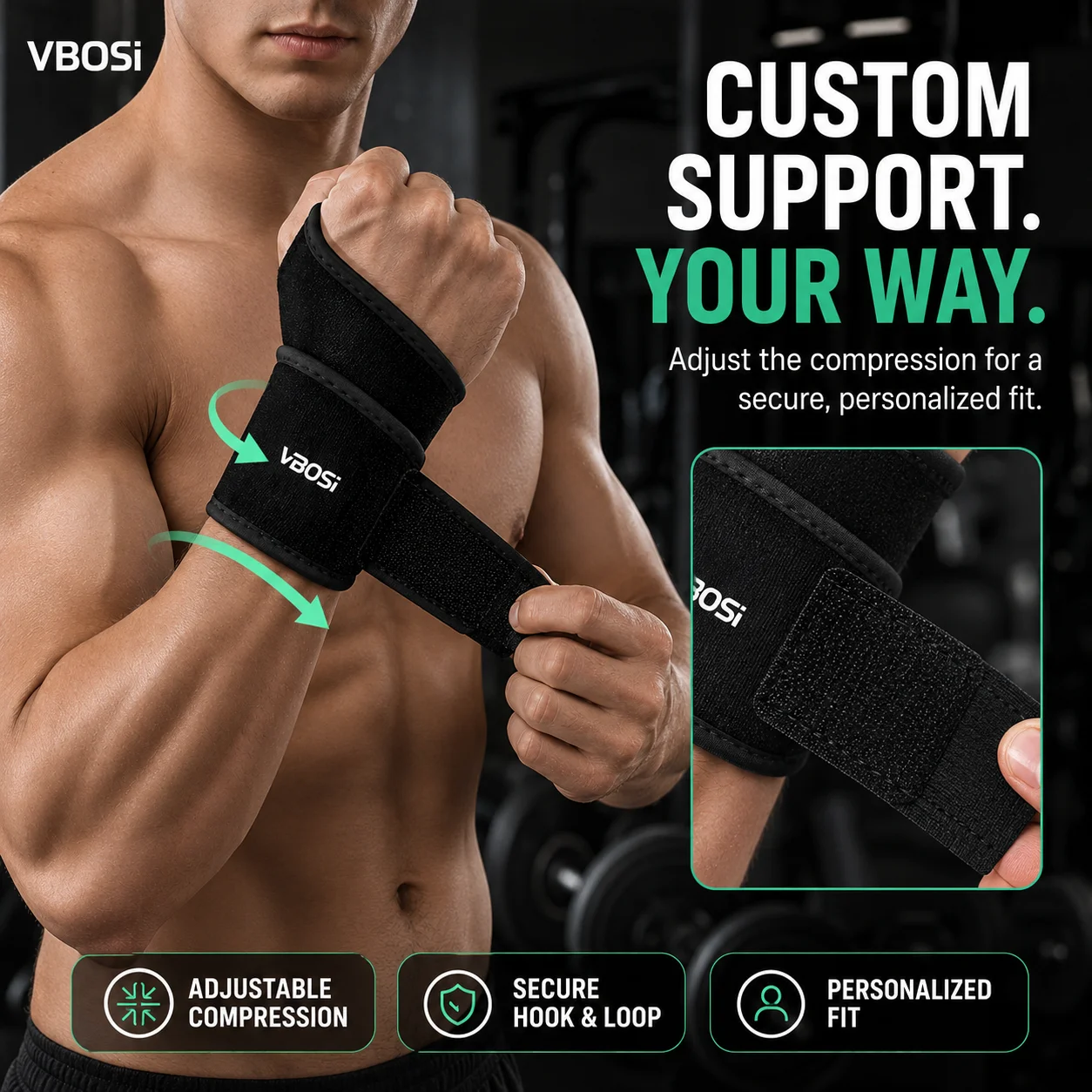 VBSOi Adjustable Wrist Support - огляд і ціна Wrist Wrap Support