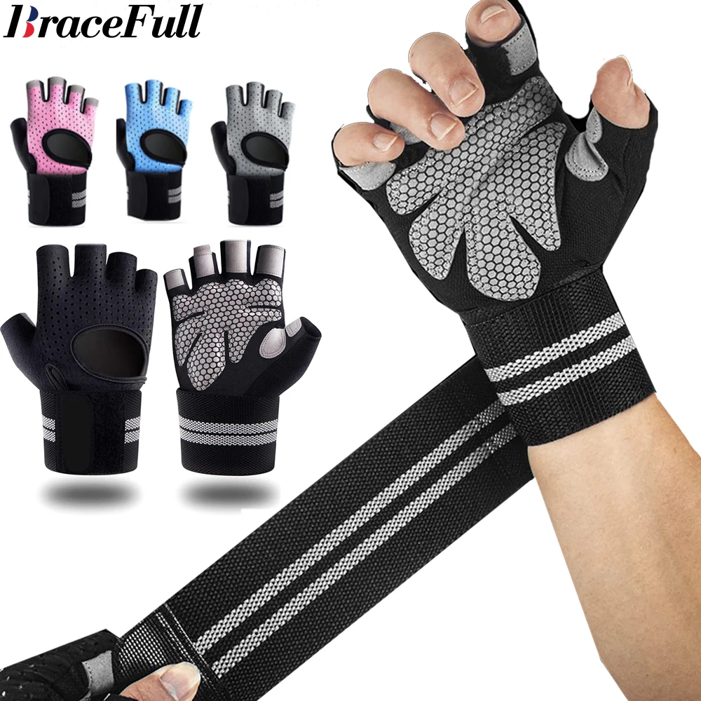 1Pair Half Finger Gym Fitness  - огляд і ціна Crossfit Workout Gear