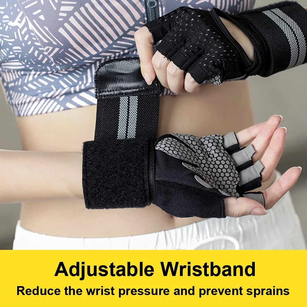 1Pair Half Finger Gym Fitness  - огляд і ціна Crossfit Workout Gear